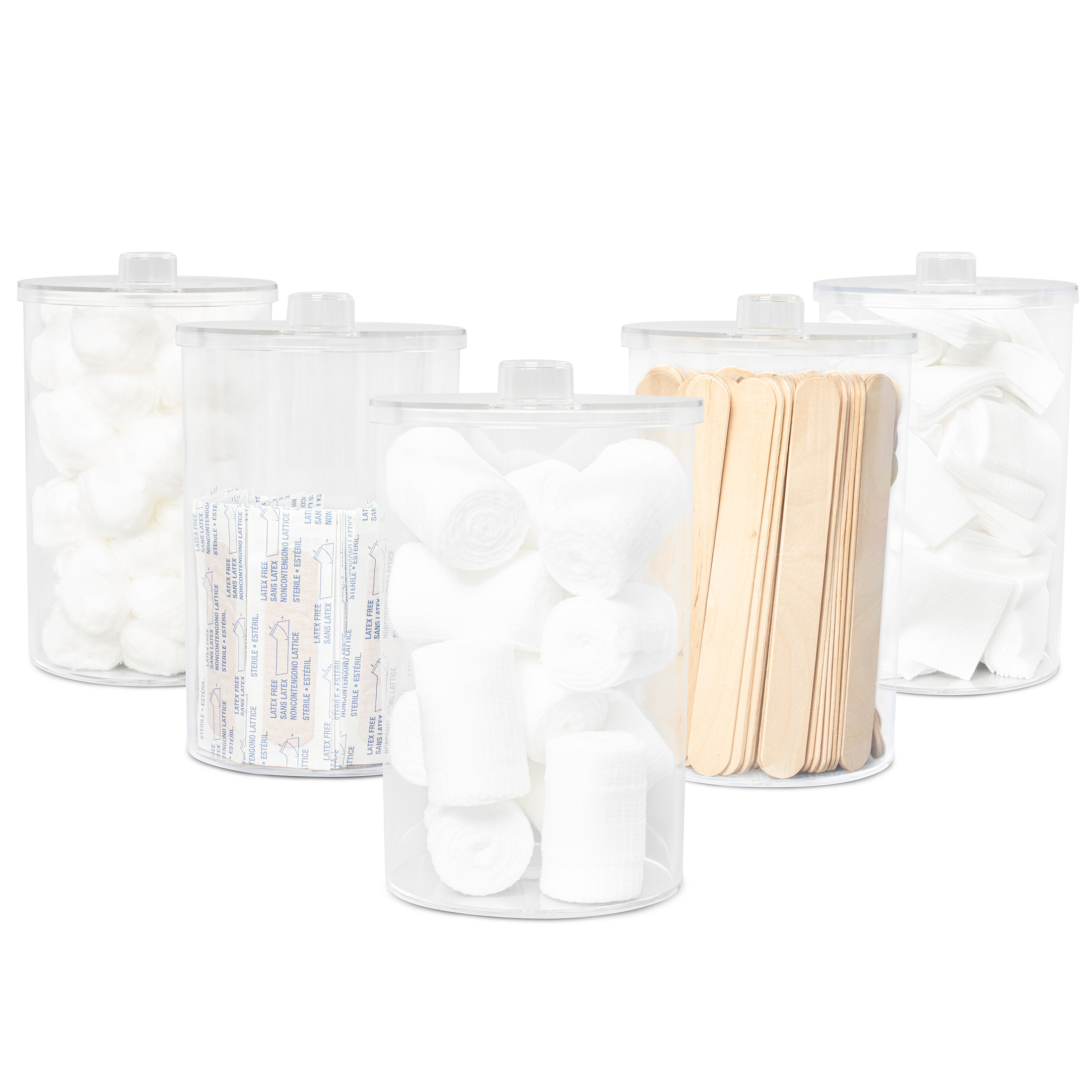 Jar Sundry Dressing Plastic Clear Unlabeled with Lid Latex Free by Dukal Corporation  ID 4019